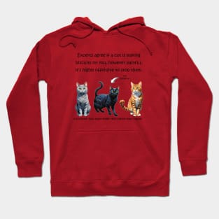 Experts agree if a cat is making biscuits on you pierce nipples - funny watercolour cat design Hoodie